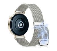 KoGiio Watch Strap 18 mm Bracelet compatible with Huawei Watch GT 5 41mm/Huawei Watch GT4 41mm/Garmin Venu 3S/Forerunner 265S/255S Music/255S, Magnetic Breathable Replacement Metal Strap Starlight