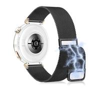 KoGiio Watch Strap 18 mm Bracelet compatible with Huawei Watch GT 6/5 / 4 41mm / Watch 5 42mm / GT 5 Pro 42mm, Magnetic Breathable Replacement Metal Strap Black