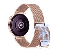 KoGiio Watch Strap 18 mm Bracelet, Compatible with Huawei Watch GT5 41mm, GT4 41mm, Garmin Venu 3S, Forerunner 265S/255S Music/255S, Magnetic Mesh Rose Gold Watch Band