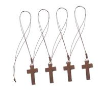 KOGMMYSEVP 4Pcs Adjustable Retro Easter Crucifix Pendant for Men Women Versatile Religious Jewelry Accessory for Casual Formal Styles