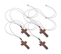 KOGMMYSEVP 4Pcs Necklace Adjustable Cord Pendant with Vintage Crucifix Design for Men Women for Easter and Artistic Vehicle Decoration