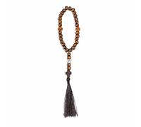 KOGMMYSEVP Eastern Orthodox Rosary Handmade Cross Tassel Beaded Prayer Bracelet Wooden Beads Religious Baptism Rosary Bracelet Tassels [Tassel bracelet]