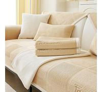 kogxscej Sofa Cover, Soft Milk Velvet Sofa Protective Cover, 1/2/3/4 Seater L Shape Sofa Cover, Corner Sofa, Universal Non-Slip Sofa Throw, Sofa Protector