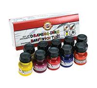 KOH-I-NOOR 10 x 20 g Set of Coloured Drawing Ink