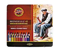 KOH-I-NOOR 3726 Aquarell Coloured Pencils - Assorted Colours (Tin of 48) - NEW