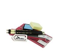 KOH-I-NOOR 5900 Metal Clutch Pencil + 7B+4B+coloured leads with rubber+paper clip