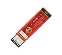 Koh-I-Noor : 5.6mm Lead : 6 x White Drawing Chalks 120mm Long 4371