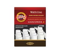 Koh-I-Noor Gioconda 8692 Artificial Extra White Coals Pack of 4 Medium