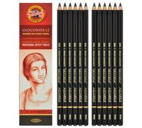 Koh-i-noor Gioconda Negro Aquarelle - 12 Water Soluble Graphite Pencils 2B. 8800