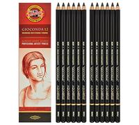 Koh-i-noor Gioconda Negro Aquarelle - 12 Water Soluble Graphite Pencils 6B. 8800