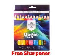 Koh-I-Noor Magic Coloured Pencils 3408 Jumbo Triangular Rainbow Multicolour