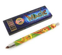 KOH-I-NOOR Metal Mechanical Pencil with Lead Sharpener Lead Thickness: 5.6 mm - Magic (Multi-Colour) 1 Magicstift mit 6 Multicolorminen multicoloured