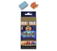 KOH-I-NOOR MAGIC Jumbo Triangular Coloured Pencil (Pack of 12 + 1)