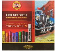 KOH-I-NOOR TOISON D'OR 8554 Artist's Extra Soft Pastels (Pack of 24)