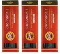 KOH-I-NOOR Value Pack of 3 Charcoal Set 5.6 mm / 120 mm Hard / Medium / Soft Gioconda Black