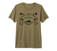 KOH Kood Thailand Sea Turtle Palm Trees Island Souvenir Premium T-Shirt