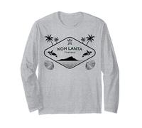 KOH Lanta Thailand Sea Turtle Palm Trees Island Souvenir Long Sleeve T-Shirt