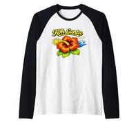 KOH Lanta Thailand Tropical Beach Thailand Floral Design Raglan Baseball Tee