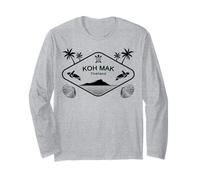 KOH Mak Thailand Sea Turtle Palm Trees Island Souvenir Long Sleeve T-Shirt