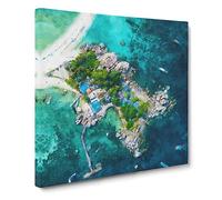 Koh Pha Ngan In Ko Tao Thailand Canvas Print | Gallery Wrapped 30mm Frame Wall Art | 20x20 inches | Ready to Hang | Modern Picture | Living Room Bedroom Lounge Office