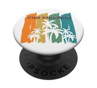 Koh Phangan Thailand Palm Trees at the Beach BKK Souvenir PopSockets Adhesive PopGrip