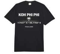 KOH Phi Phi Thailand Coordinates Island Travel Design Comfort Colors Adult Heavyweight T-Shirt