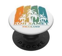 Koh Samet Thailand Palm Trees at the Beach Vacation Souvenir PopSockets Adhesive PopGrip