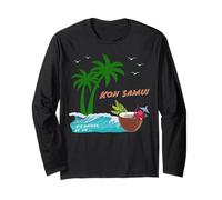 KOH Samui Palm Trees Island in Thailand Sunset at The Beach Long Sleeve T-Shirt
