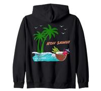 Koh Samui Palm Trees Island in Thailand Sunset at the Beach Zip Hoodie
