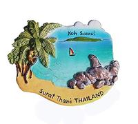 Koh Samui Surat Thani Thailand 3D Fridge Magnet Tourist Souvenir Gift Collection,Home & Kitchen Decoration Magnetic Sticker Thailand Refrigerator Magnet