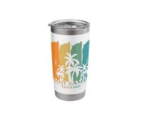 KOH Samui Thailand Palm Trees at the Beach Vacation Souvenir Stainless Steel Insulated Tumbler