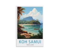 Koh Samui Thailand Vintage Travel Posters 12x18inch(30x45cm) Canvas Art Posters And Wall Art Picture Prints Modern Home Bedroom Decor Posters
