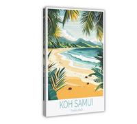 Koh Samui Travel Poster Canvas Poster Bedroom Decor Landscape Office Room Decor Gift 20x30inch(50x75cm)