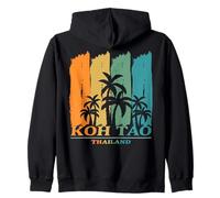 Koh Tao Thailand Palm Trees at the Beach Vacation Souvenir Zip Hoodie
