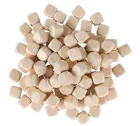 KOHAND 100 PCS Blank Wood Dice, 20mm Unpainted Wooden Dices, 6 Sided Wooden Plain Dice for Art Crafts Puzzles