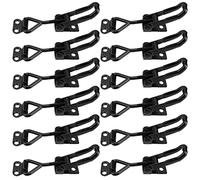 KOHAND 12 PCS 4001 Style Black Toggle Latch Clamp, 220 lbs Adjustable Quick Release Metal Pull Action Toggle Latch, Handle Quick Lock Tool Hasp Catch Clip for Door Cabinet Box Lid Case