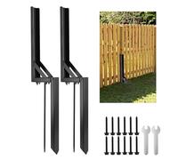 KOHAND 2 Pack Fence Post Repair Kit, Fence Post Support Stake, Heavy Duty Fixed Anchor Ground Spikes for Wooden Fences Garden Gates Mailbox Posts