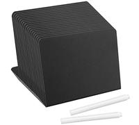 KOHAND 20 Mini Chalkboard Signs, 4x3 Inch, White Pens, Black, Erasable Message Boards, Rectangle Food Labels