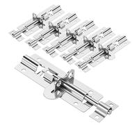 KOHAND 20 Pack Brenton Bolts, Heavy Duty Sliding Lockable Padbolt, 84mm(3.3") Stainless Steel Gate Lock Bolts for Shed Door, Garden Door, Garage Gates, Outhouse Doors, Silver