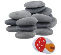 KOHAND 20 Pcs Painting Rocks, Natural River Rocks for Painting, 5-8 cm Grey Painting Pebbles, Rock Painting Stones for Art Projects
