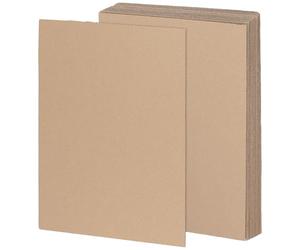 KOHAND 30 Pack A4 Corrugated Cardboard Sheets, 3mm Thick Kraft Board for Shipping, Mailing, Packaging, Modeling, Brown