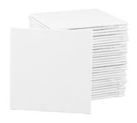 KOHAND 30 PCS 4 Inch Canvas Board, Blank Mini Canvas, Square Canvas Panel for Oil Paint Acrylic Paint Sketching Drawing