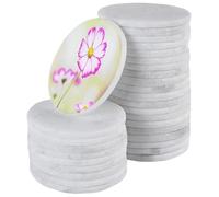 KOHAND 30 PCS White Painting Pebbles, 2.36-3.5 Inch Natural Smooth Large Pebbles Flat River Rocks for Painting, Arts, Craft, Decoration(Oval)