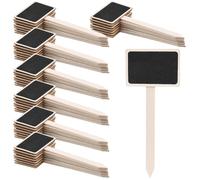 KOHAND 50 PCS 15 x 6.3 cm Wooden Plant Labels, Mini Black Board Plant Tags, T-Shaped Plant Labels Wooden Plant Markers for Vegetable, Flowers, Potted Plants
