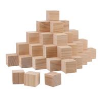 KOHAND 50 PCS Wooden Cubes, 3 x 3 x 3 cm Wooden Blocks for Craft - Unfinished Basswood Square Wood Blocks for DIY, Art & Crafts Project, Numbers, Puzzle Making