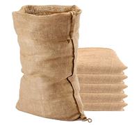 KOHAND 6 Pack 50 x 80cm Natural Hessian Sacks, 25kg Hessian Jute Sack, Large Burlap Sack, Hessian Sack for Potatoes, Vegetables, Coffee Beans, Plant Protection and Decoration, Brown