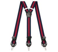 Kohentact Braces for Men Trousers with Clip and Button Attachment Options, Includes 6 Buttons, 1.4 Inch Width Y-Shape for Heights up to 6'7", Stainless Steel, XL Elasticity Adjustment Suspenders