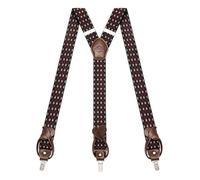 Kohentact Braces for Men Trousers with Clip and Button Attachment Options, Includes 6 Buttons, 1.4 Inch Width Y-Shape for Heights up to 6'7", Stainless Steel, XL Elasticity Adjustment Suspenders