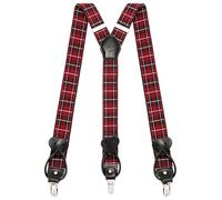 Kohentact Braces for Men Trousers with Clip and Button Attachment Options, Includes 6 Buttons, 1.4 Inch Width Y-Shape for Heights up to 6'7", Stainless Steel, XL Elasticity Adjustment Suspenders