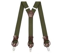 Kohentact Braces for Men Trousers with Clip and Button Attachment Options, Includes 6 Buttons, 1.4 Inch Width Y-Shape for Heights up to 6'7", Stainless Steel, XL Elasticity Adjustment Suspenders